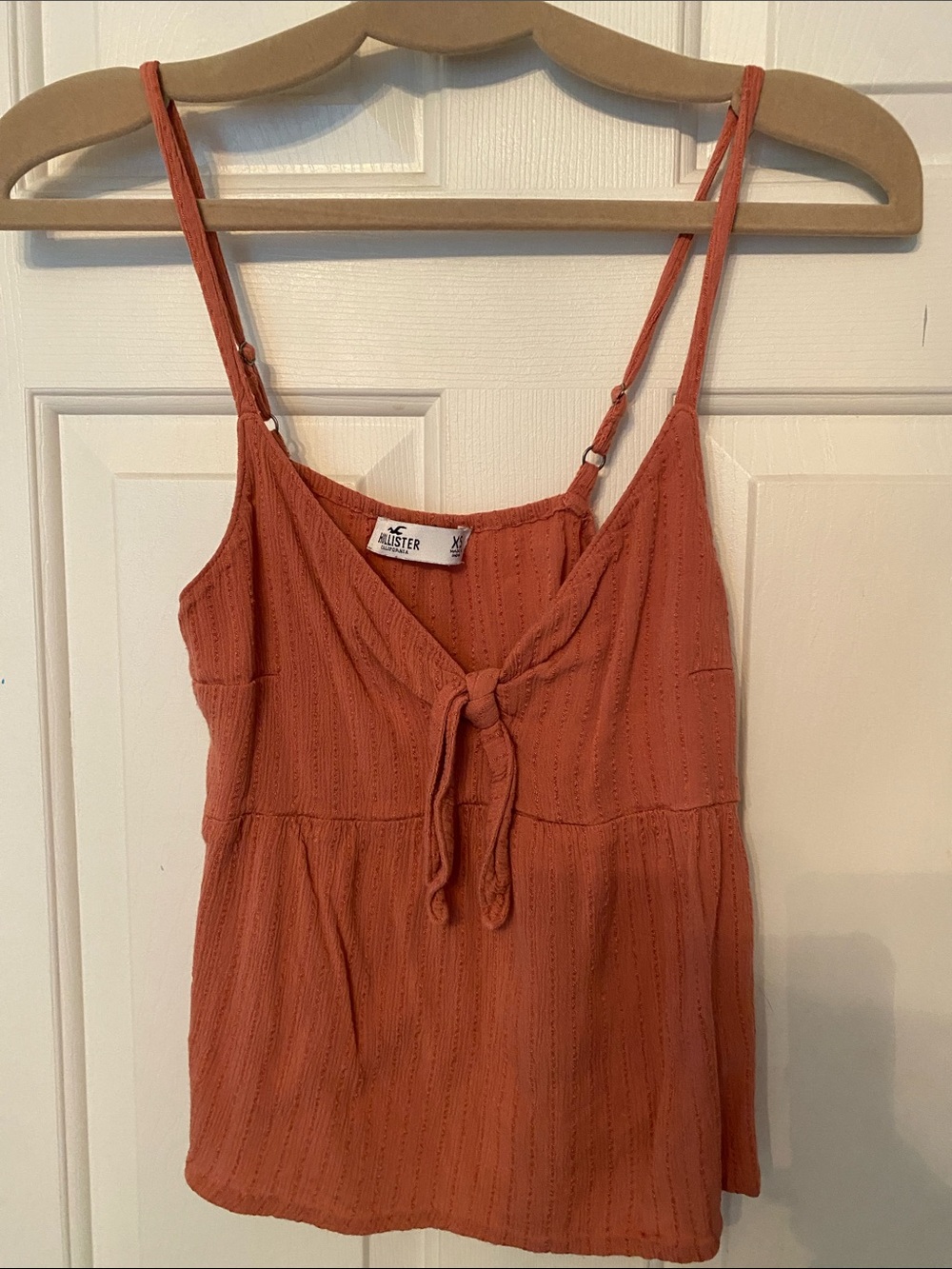 Hollister Rust Tie-Front Spaghetti Strap Cami